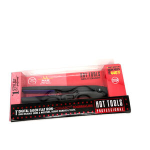 Hot Tools Professional 1" Ceramic Tourmaline Digital Salon Flat Iron HT7106F NEW
